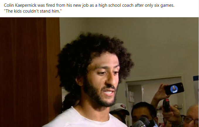 Fact Check: Colin Kaepernick Was NOT Fired 'From His New Job As A High ...